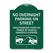Signmission No Overnight Parking on Street Unauthorized Vehicles Towed at Vehicle Owners Expense, GW-1824-23835 A-DES-GW-1824-23835 - alternate 1